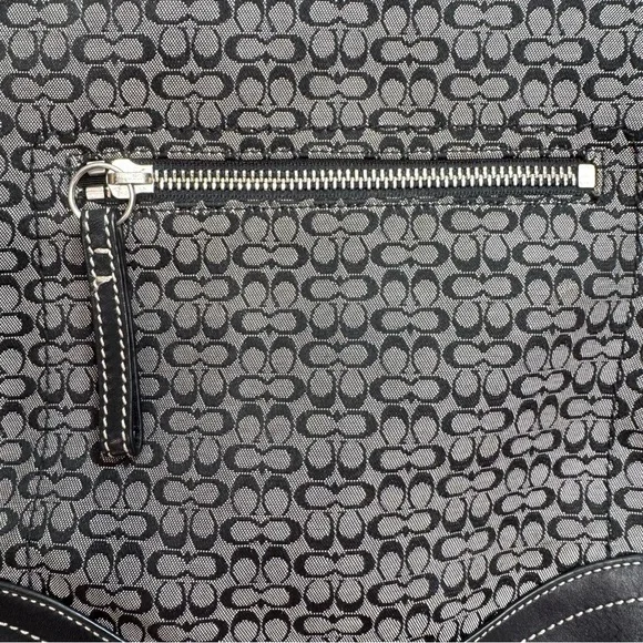 Coach Black & Gray Signature Jacquard Crossbody Shoulder Bag F10944 Vintage 2007 - Picture 12 of 13